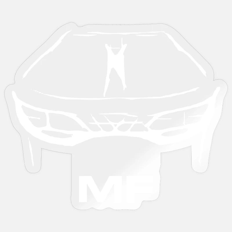 Tracteur Evil Eye M F - Sticker taille S (10 x 10 cm) - brillant transparent
