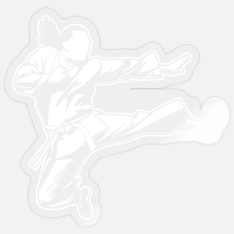 Karate - Sticker size S (10 x 10 cm) - transparent glossy