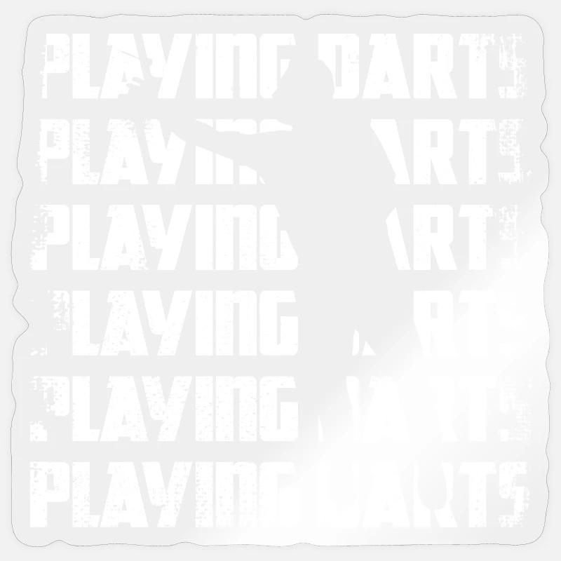 Playing darts Sticker size S (10 x 10 cm)