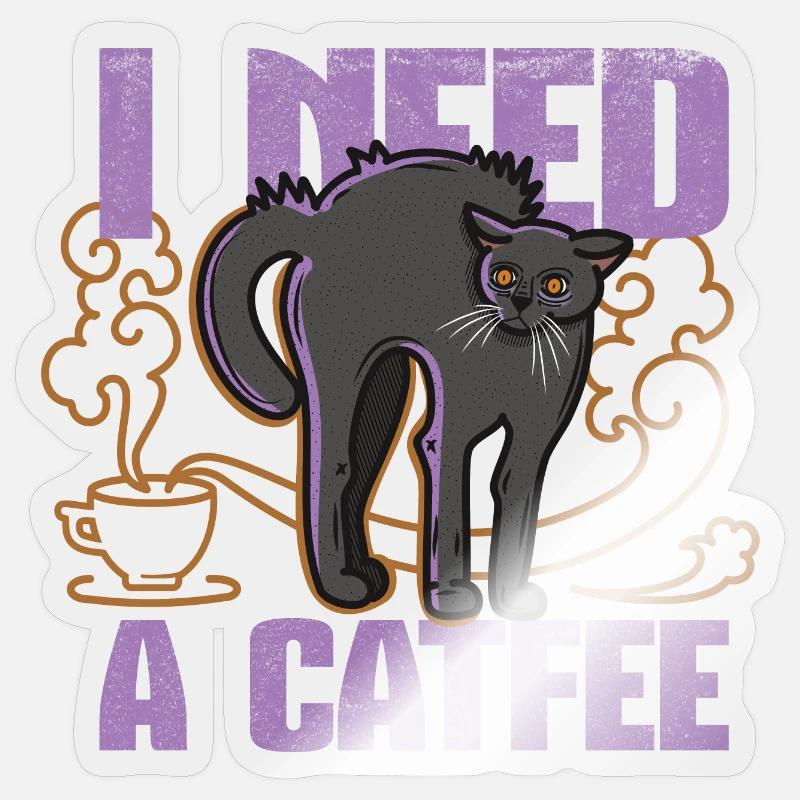 Par Catfee - Sticker taille S (10 x 10 cm) - brillant transparent