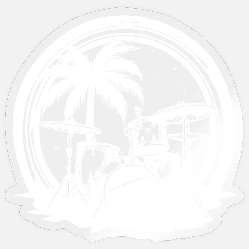 Percussion - Sticker size S (10 x 10 cm) - transparent glossy
