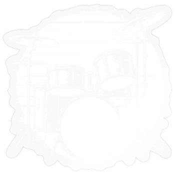 Percussion - Sticker taille S (10 x 10 cm) - brillant transparent - Devant