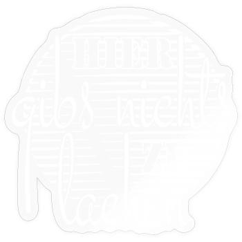 Hier gib`s nichts zu lachen - Sticker Größe S (10 x 10 cm) - Transparent glänzend - Vorne