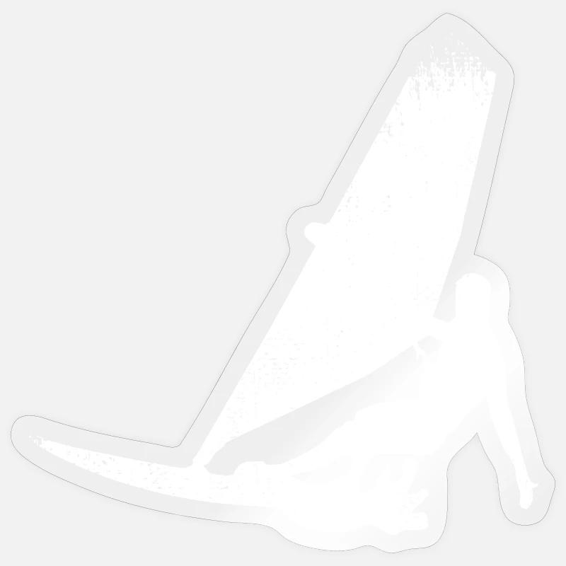 Funny Windsurfer Sketch Sticker size S (10 x 10 cm)
