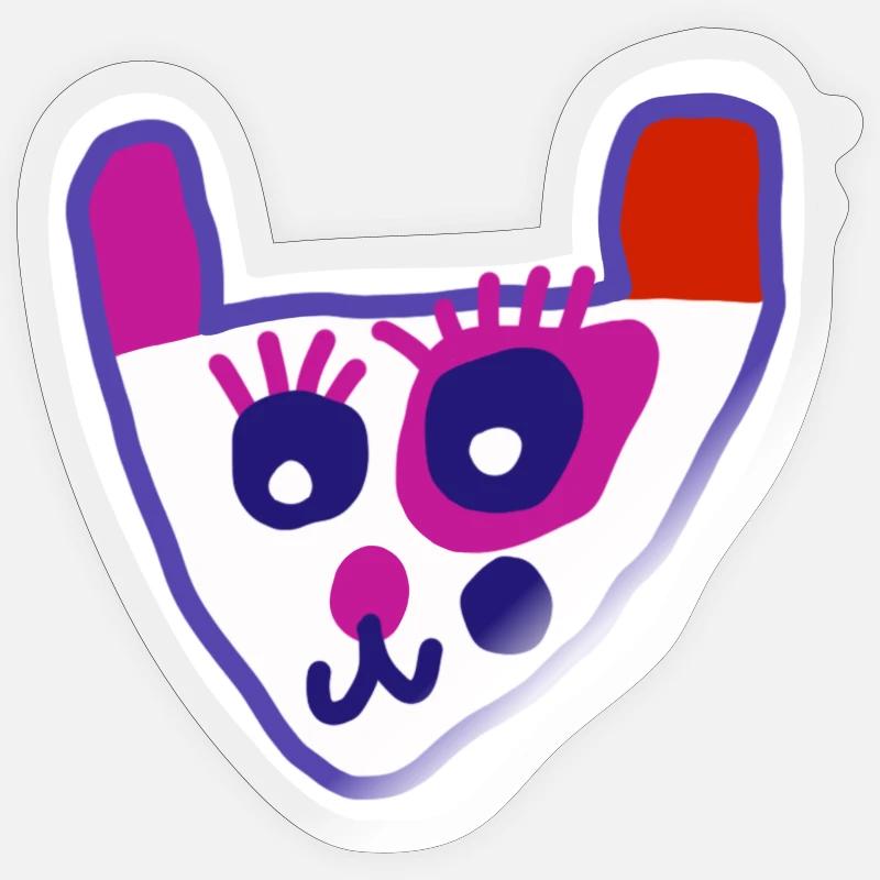 PANDA2 - Sticker Größe S (10 x 10 cm) - Transparent glänzend