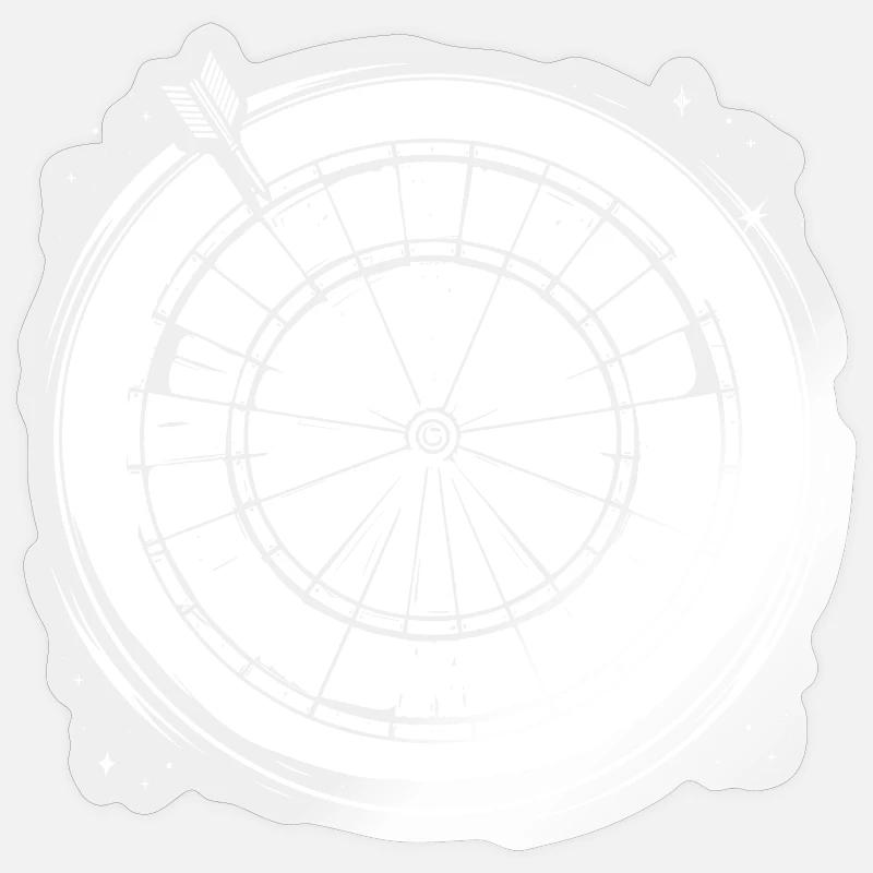 Dart Drawing - Sticker size S (10 x 10 cm) - transparent glossy