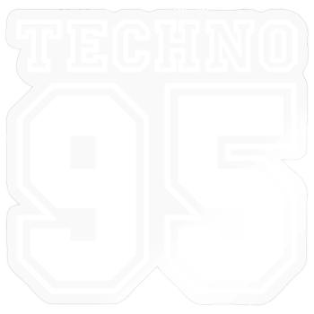 TECHNO 95 - Sticker size S (10 x 10 cm) - transparent glossy - Front