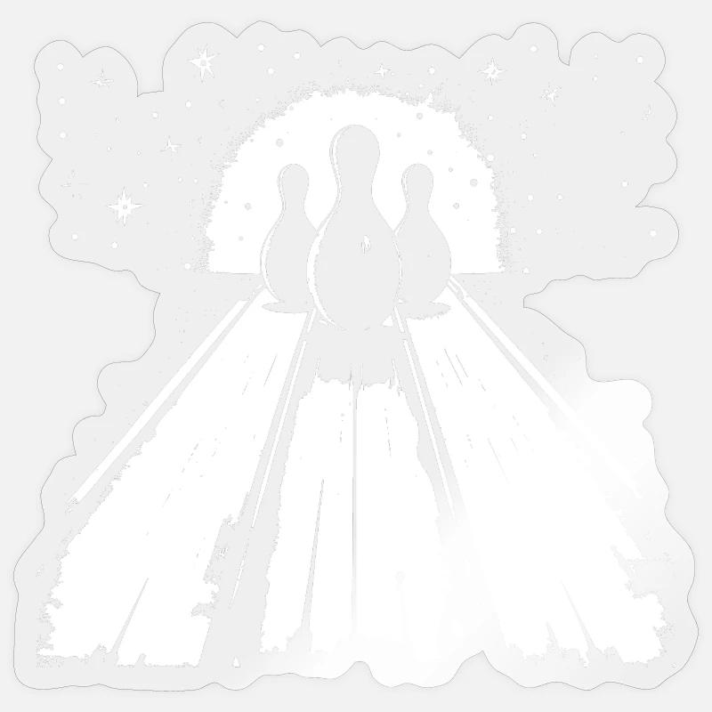Bowling - Sticker size S (10 x 10 cm) - transparent glossy
