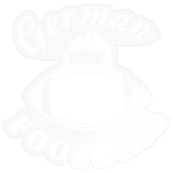 Deutscher Football - Sticker Größe S (10 x 10 cm) - Transparent glänzend - Vorne
