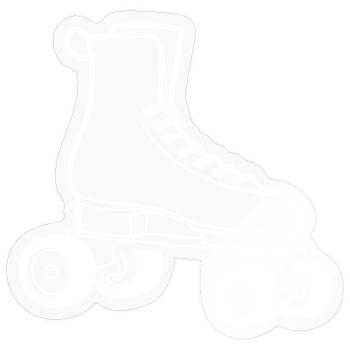 Roller Skates Drawing - Sticker size S (10 x 10 cm) - transparent glossy - Front