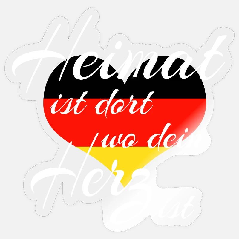 Germany - - Sticker size S (10 x 10 cm) - transparent glossy