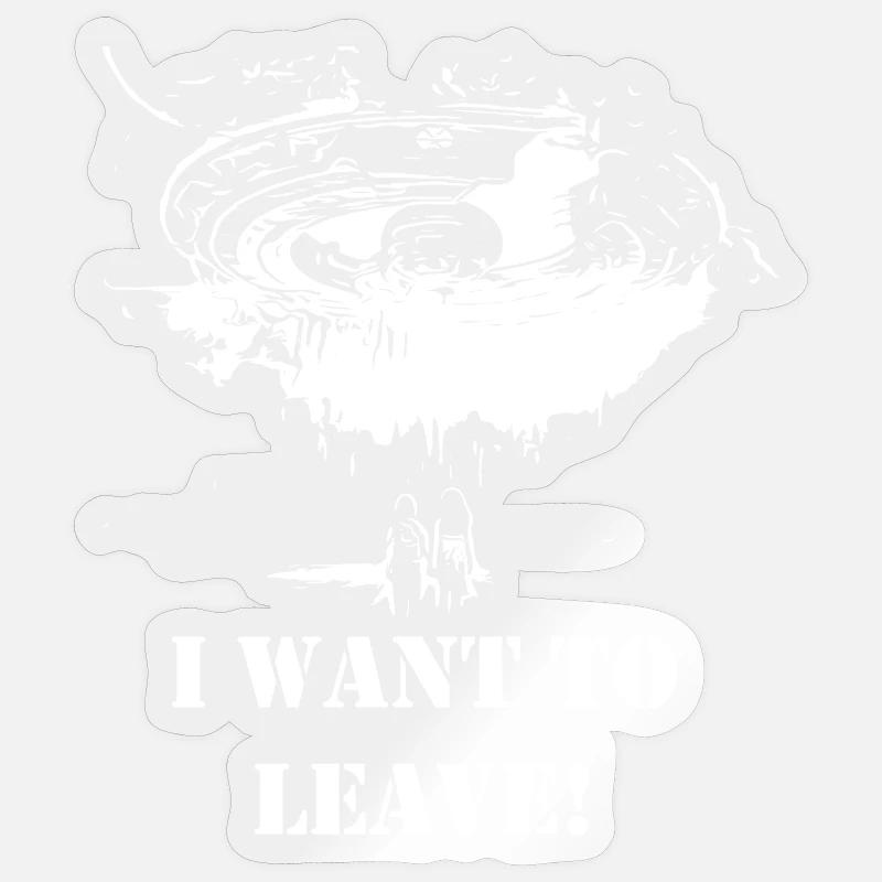 Emmène-moi - Sticker taille S (10 x 10 cm) - brillant transparent