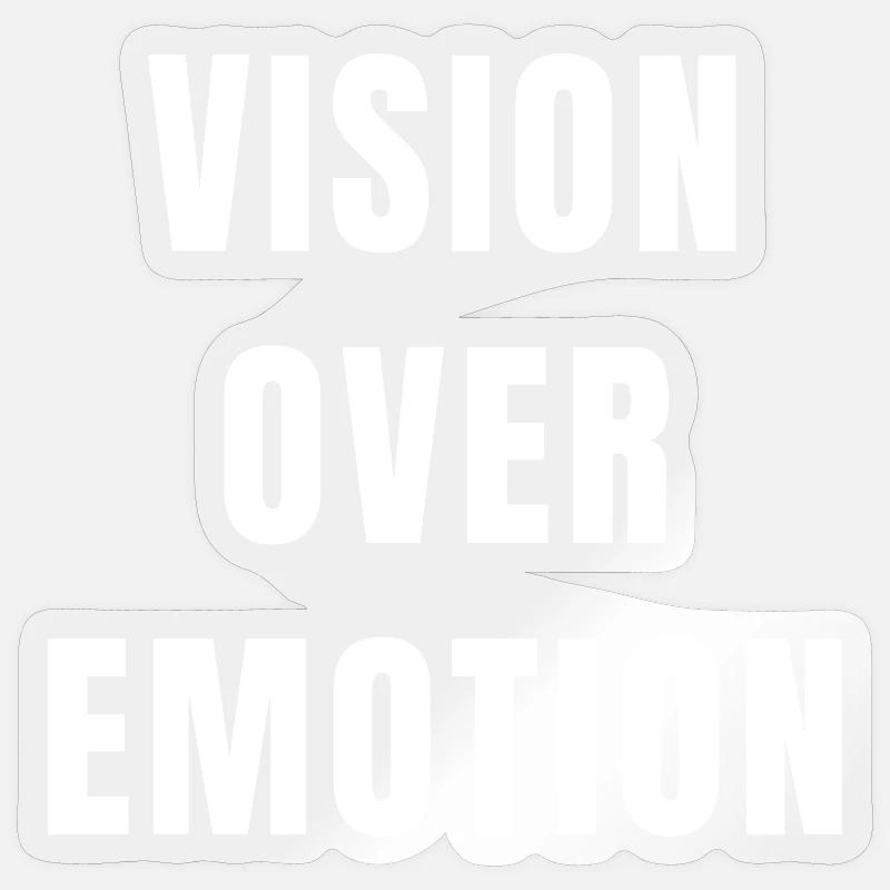Vision Over Emotion Focus Discipline Mindset Sticker taille S (10 x 10 cm)