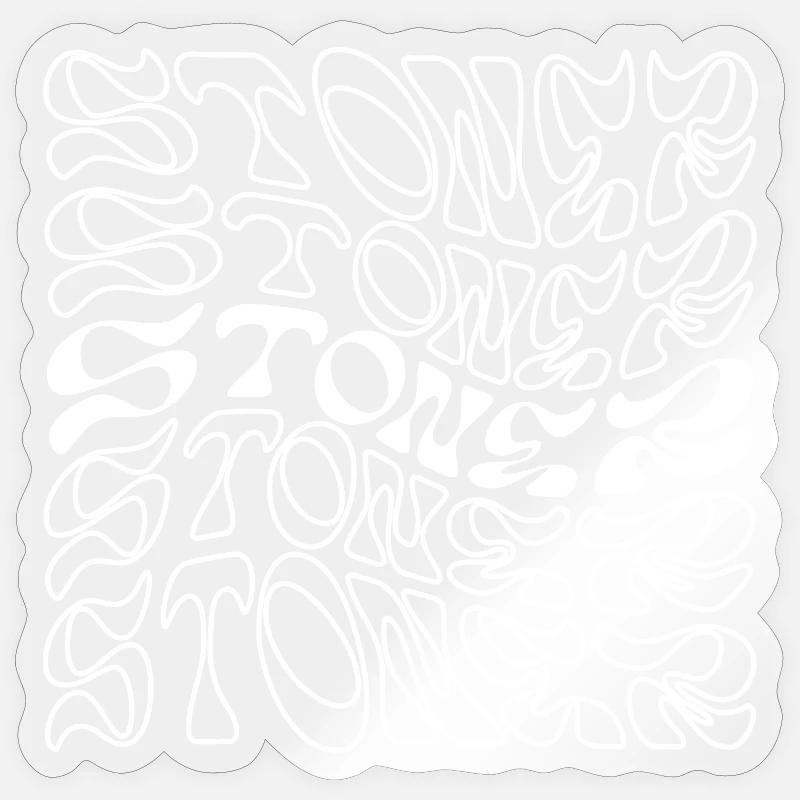 Conception typographique Stoner Rock Sticker taille S (10 x 10 cm)