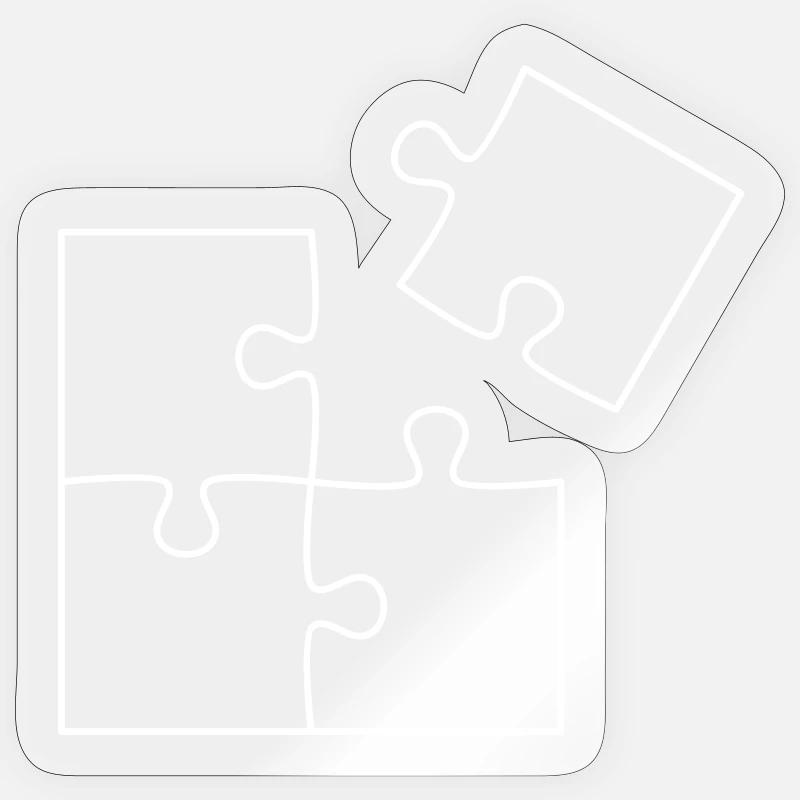 Puzzle - Sticker size S (10 x 10 cm) - transparent glossy