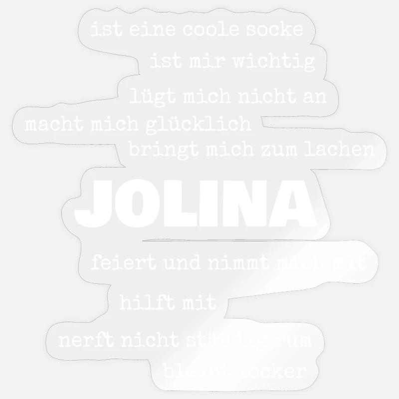 Gift for Jolina - Sticker size S (10 x 10 cm) - transparent glossy