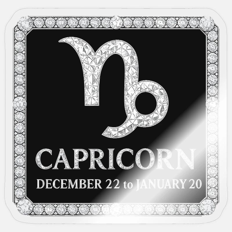 Signe du zodiaque Capricorne - Sticker taille S (10 x 10 cm) - brillant transparent