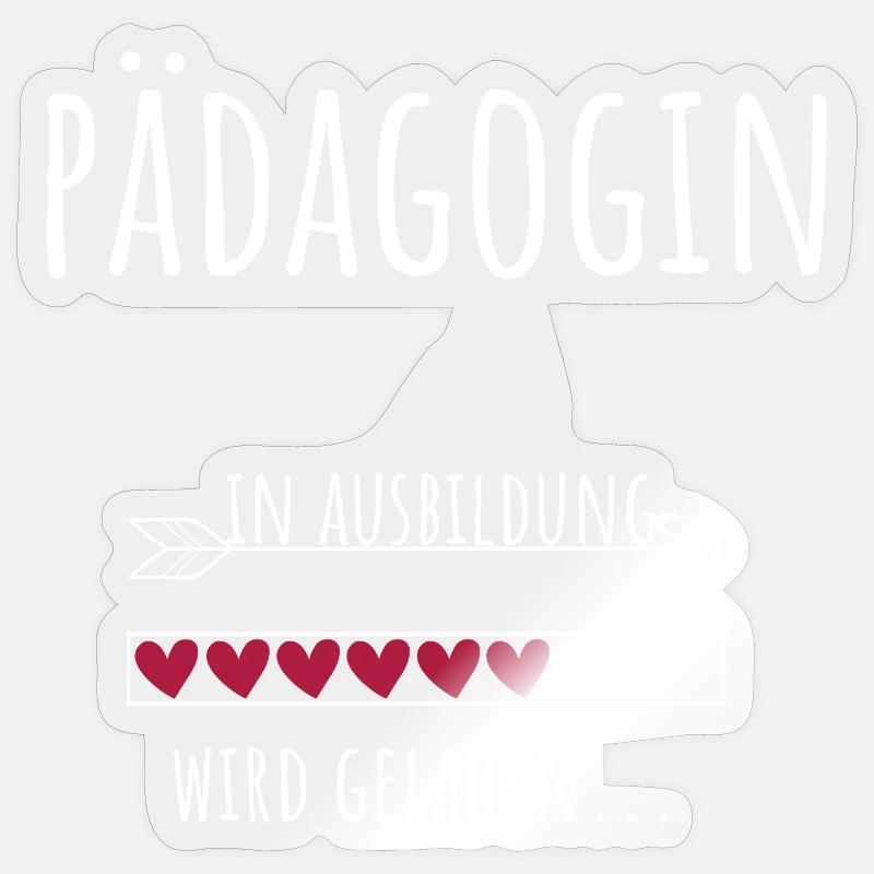 Student Profession Education Pedagogue - Sticker size S (10 x 10 cm) - transparent glossy