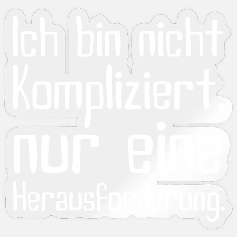 Not complicated – challenge Sticker size S (10 x 10 cm)