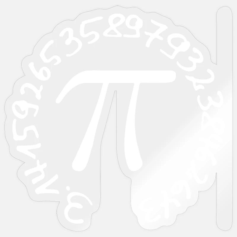 Pi - Sticker size S (10 x 10 cm) - transparent glossy