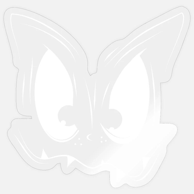 Visage de monstre mignon – grands yeux et attrape Sticker taille S (10 x 10 cm)