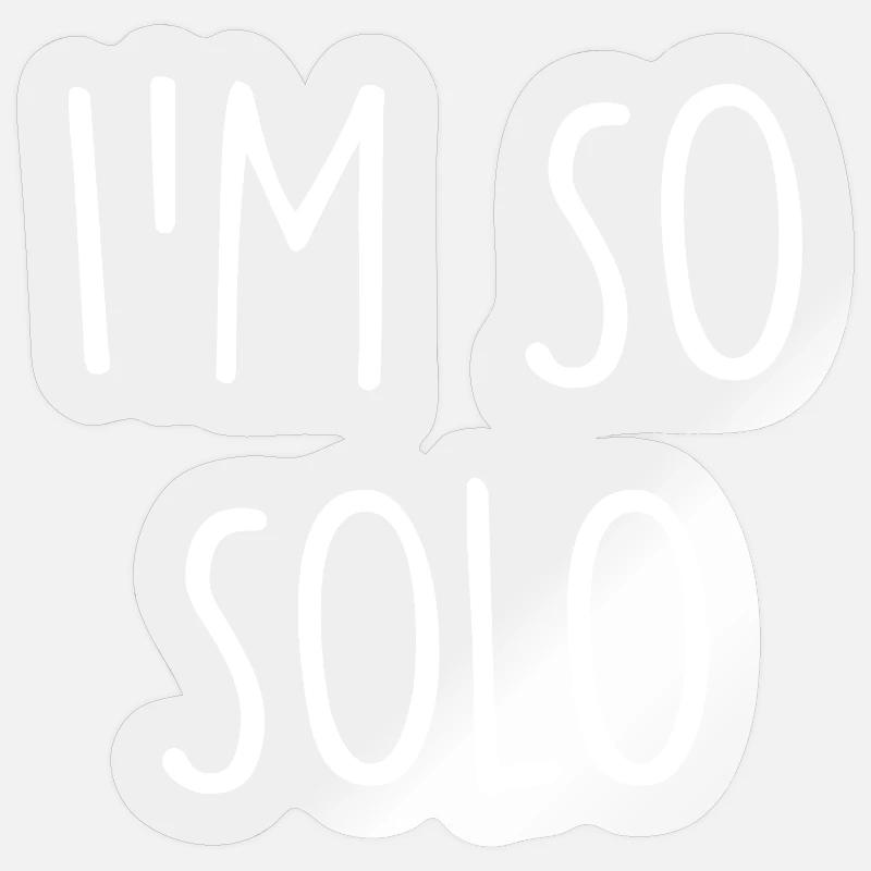 Solo - Sticker taille S (10 x 10 cm) - brillant transparent