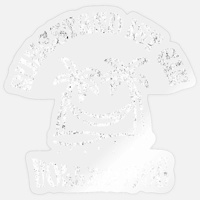 Ruhestand Spruch - Sticker Größe S (10 x 10 cm) - Transparent glänzend
