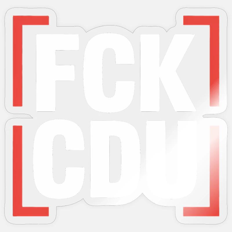 FCK CDU - Anti CDU/CSU Logo Sticker size S (10 x 10 cm)