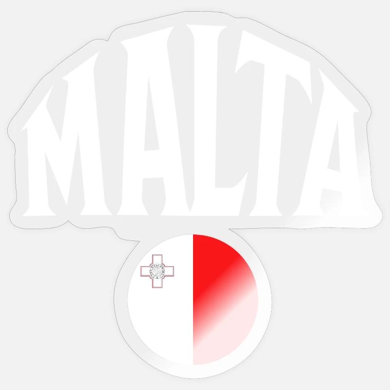 Malta - Sticker Größe S (10 x 10 cm) - Transparent glänzend