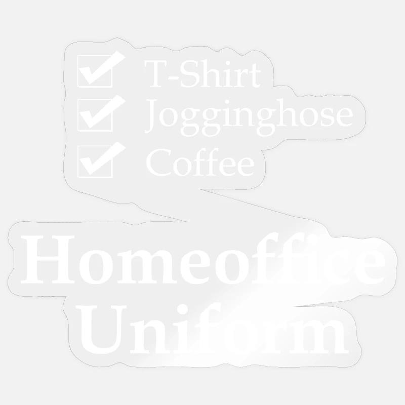 Checkliste_Homeoffice_Uniform_W Sticker Größe S (10 x 10 cm)