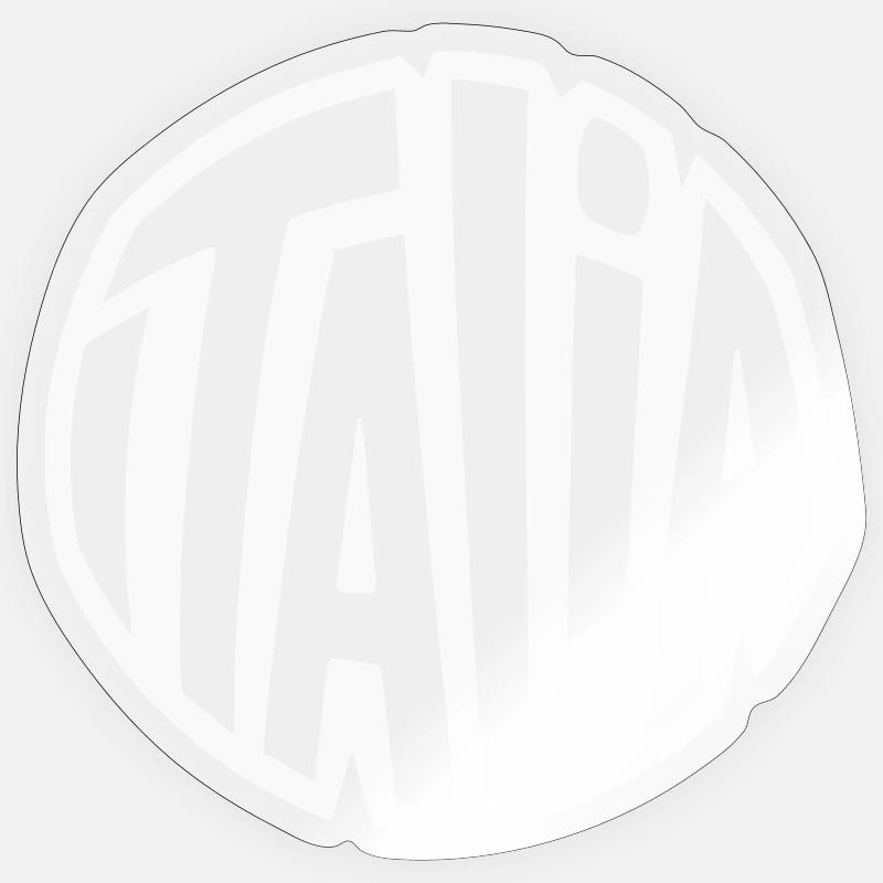 Italia Circle Logo - Sticker taille S (10 x 10 cm) - brillant transparent