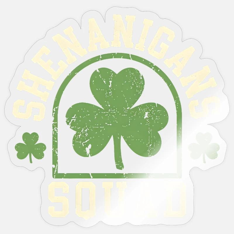 Escadron de Péripéties Trèfle Soirée de la Saint-Patrick Sticker taille S (10 x 10 cm)