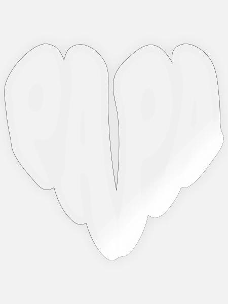 Papa – Kleines Herz (Sonderfarbe) - Sticker Größe S (10 x 10 cm) - Transparent glänzend