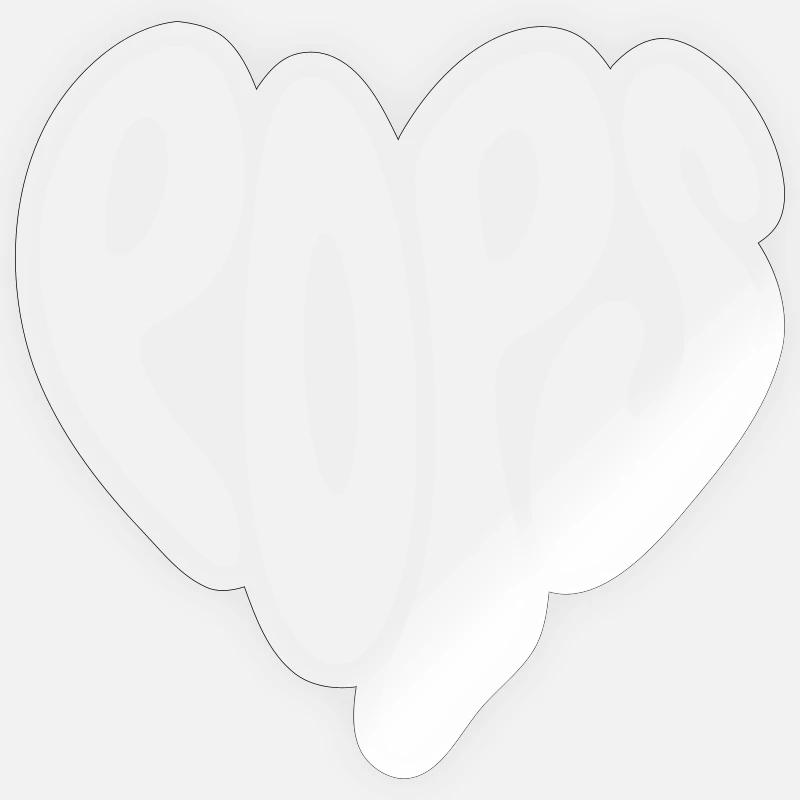 Pops - Small Heart (Custom Color) Sticker size S (10 x 10 cm)