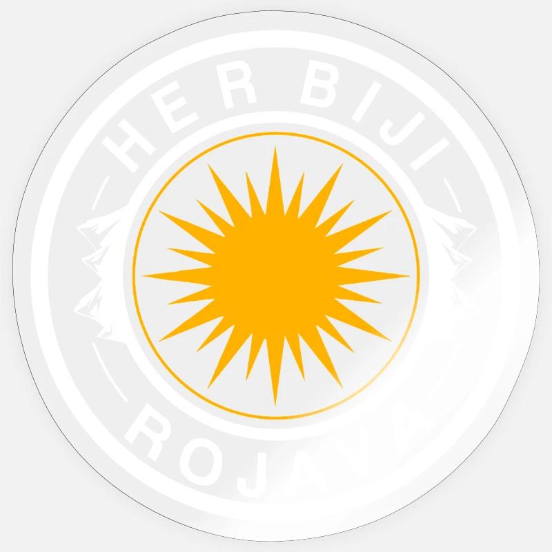 Rojava - Sticker Größe S (10 x 10 cm) - Transparent glänzend