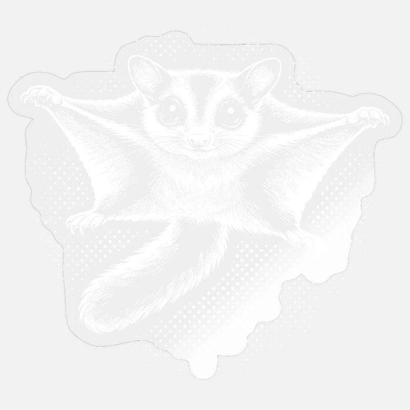 Sugar gliders - Sticker size S (10 x 10 cm) - transparent glossy