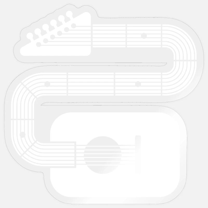 Abstract Shape Guitar Sticker size S (10 x 10 cm)