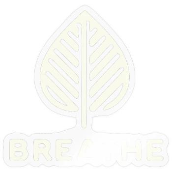 Feuille de la Respiration - Sticker taille S (10 x 10 cm) - brillant transparent - Devant