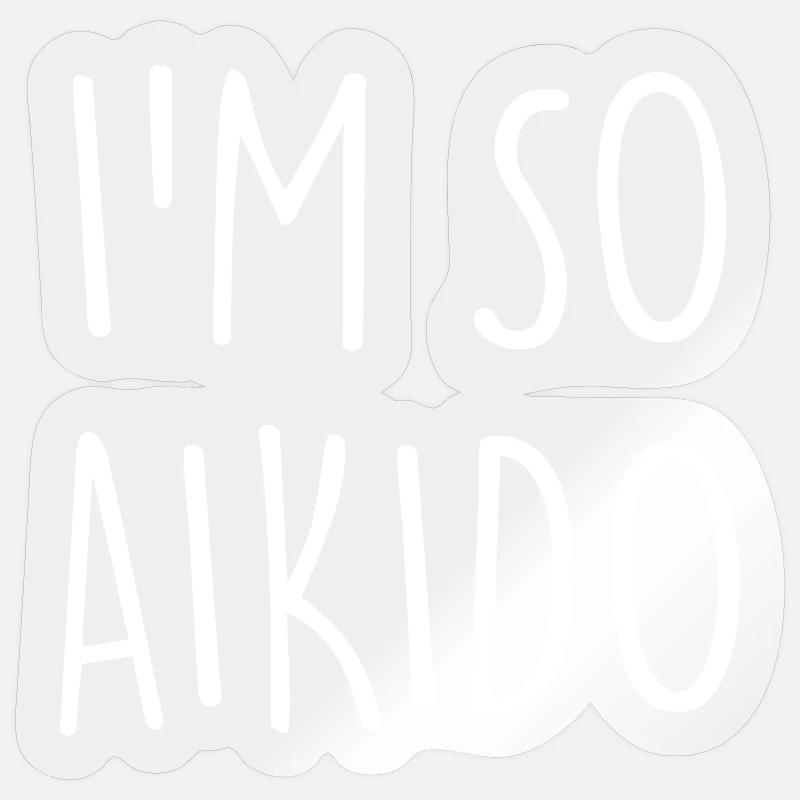 Aikido - Sticker Größe S (10 x 10 cm) - Transparent glänzend