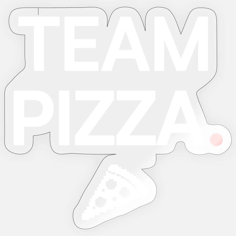 TEAM PIZZA | Gourmet-Humor - Sticker Größe S (10 x 10 cm) - Transparent glänzend