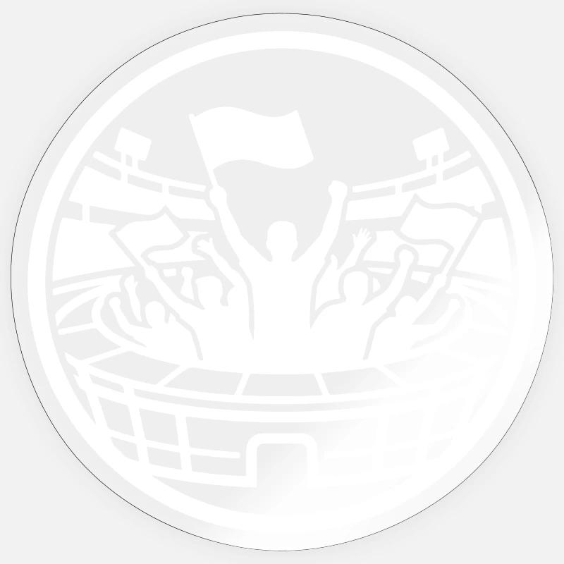 Supporters du stade - Sticker taille S (10 x 10 cm) - brillant transparent