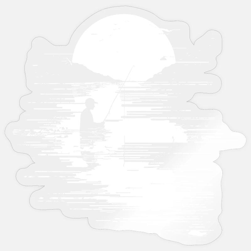 Fishing Graph - Sticker size S (10 x 10 cm) - transparent glossy