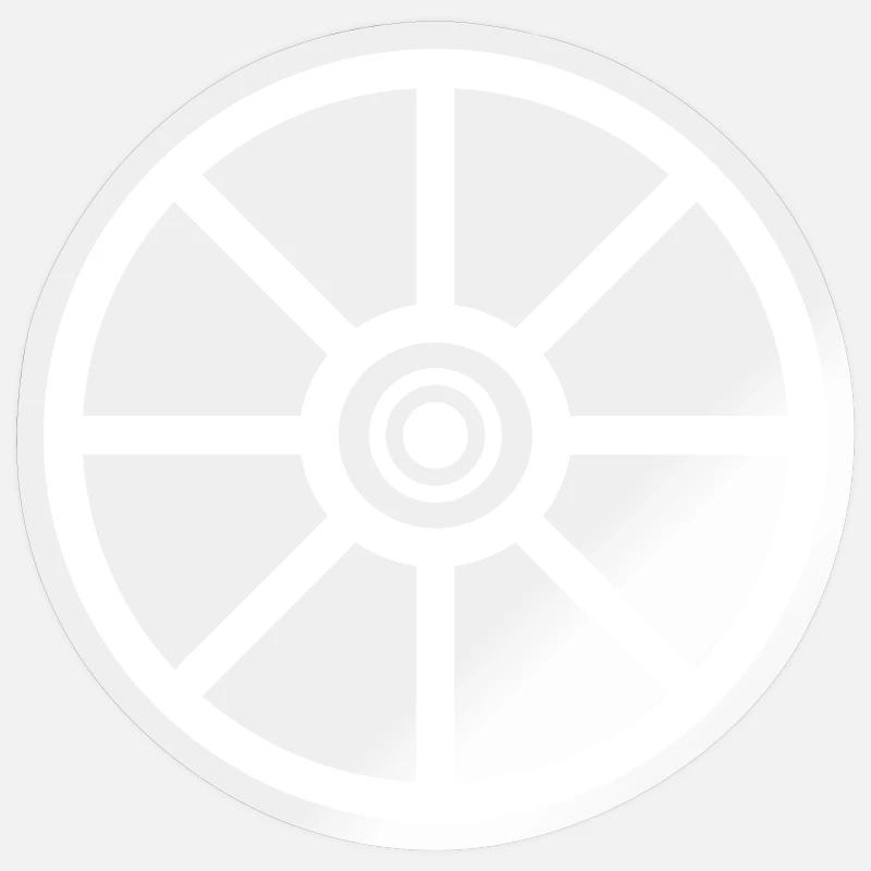 Roue de Taranis - Sticker taille S (10 x 10 cm) - brillant transparent