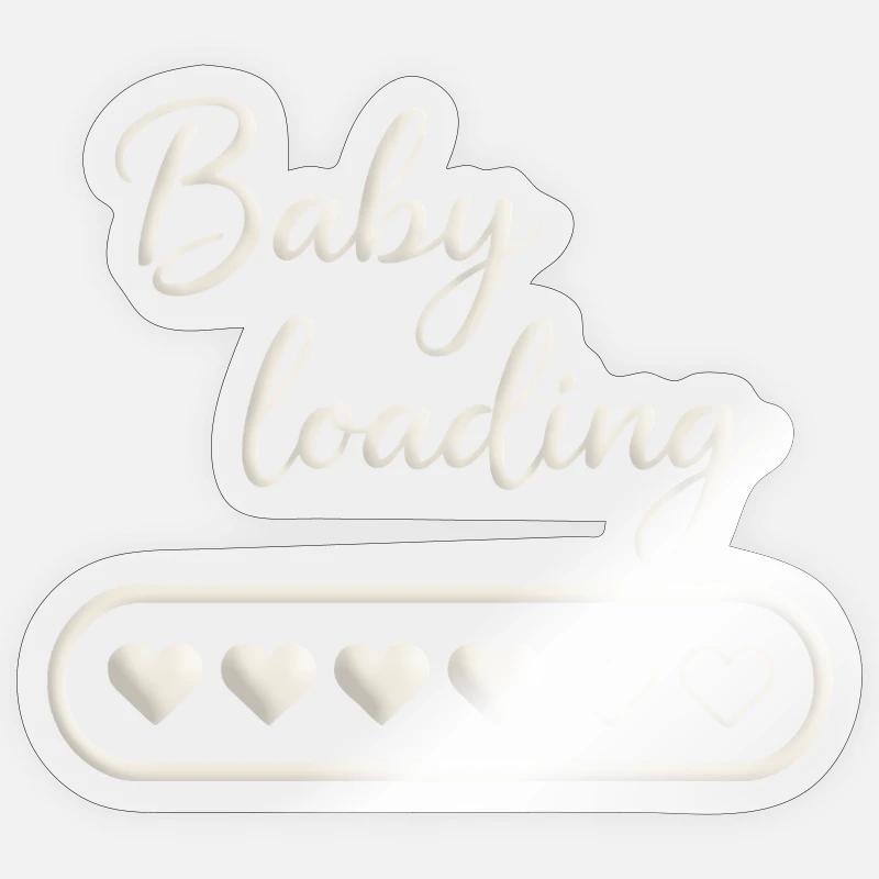 Baby loading - Sticker Größe S (10 x 10 cm) - Transparent glänzend
