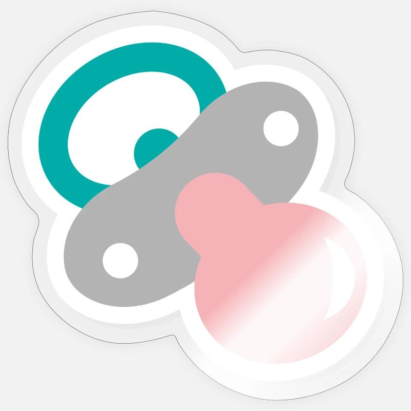 Sucette - Sticker taille S (10 x 10 cm) - brillant transparent