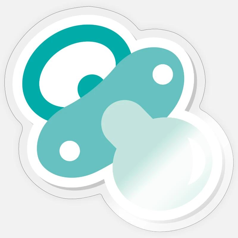 Pacifier - Sticker size S (10 x 10 cm) - transparent glossy
