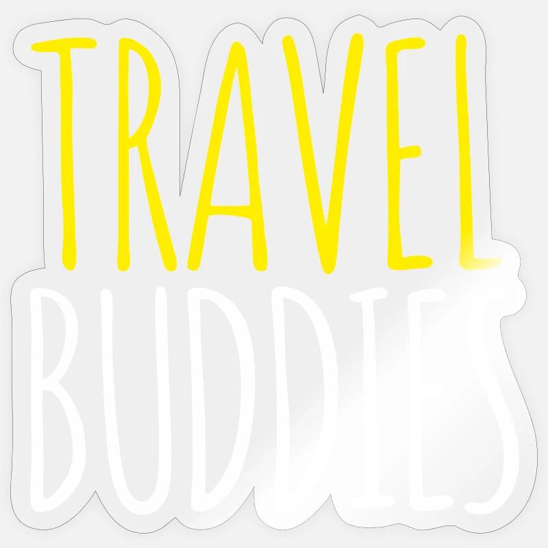 Compagnons de voyage - Sticker taille S (10 x 10 cm) - brillant transparent