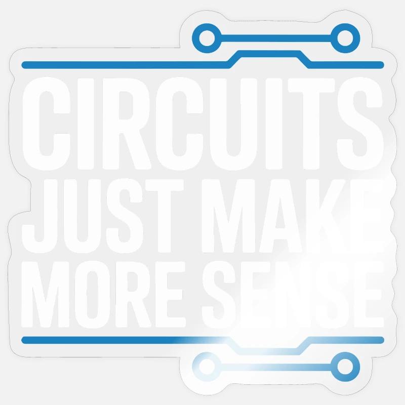 Schaltkreise Machen Technik Sinnvoller Sticker Größe S (10 x 10 cm)