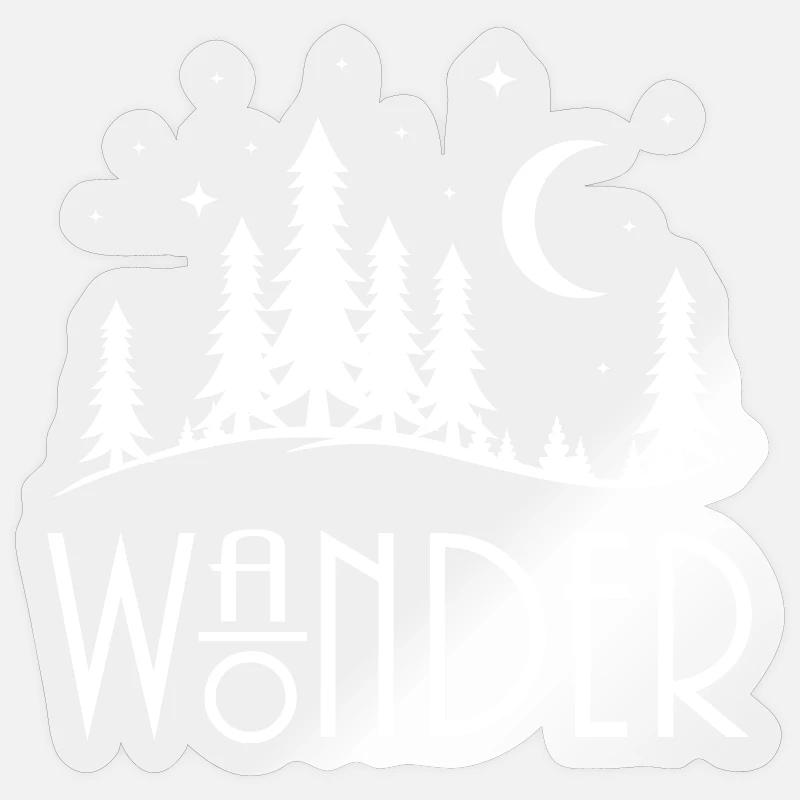 Wander Forest Night Silhouette Sticker size S (10 x 10 cm)