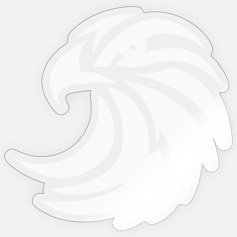 Adler Silhouette - Sticker Größe S (10 x 10 cm) - Transparent glänzend